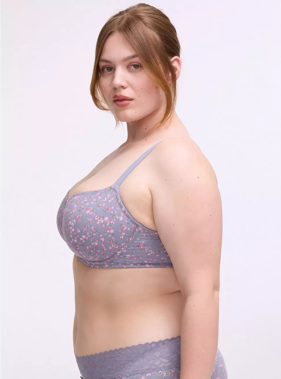 Women's CottonBloom Unlined Balconette Cotton Bra with Breathable Cotton Fabric