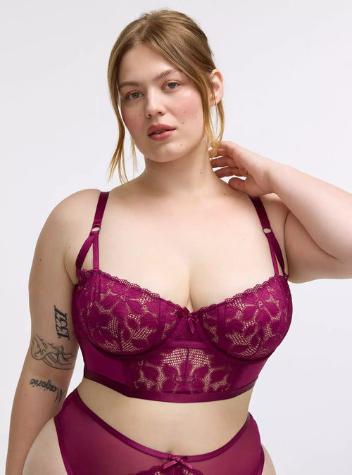 Ava Lace Half Cup Underwire Bra
