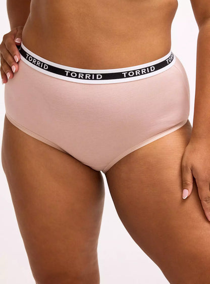 Cotton Mid-Rise Brief Logo Panty
