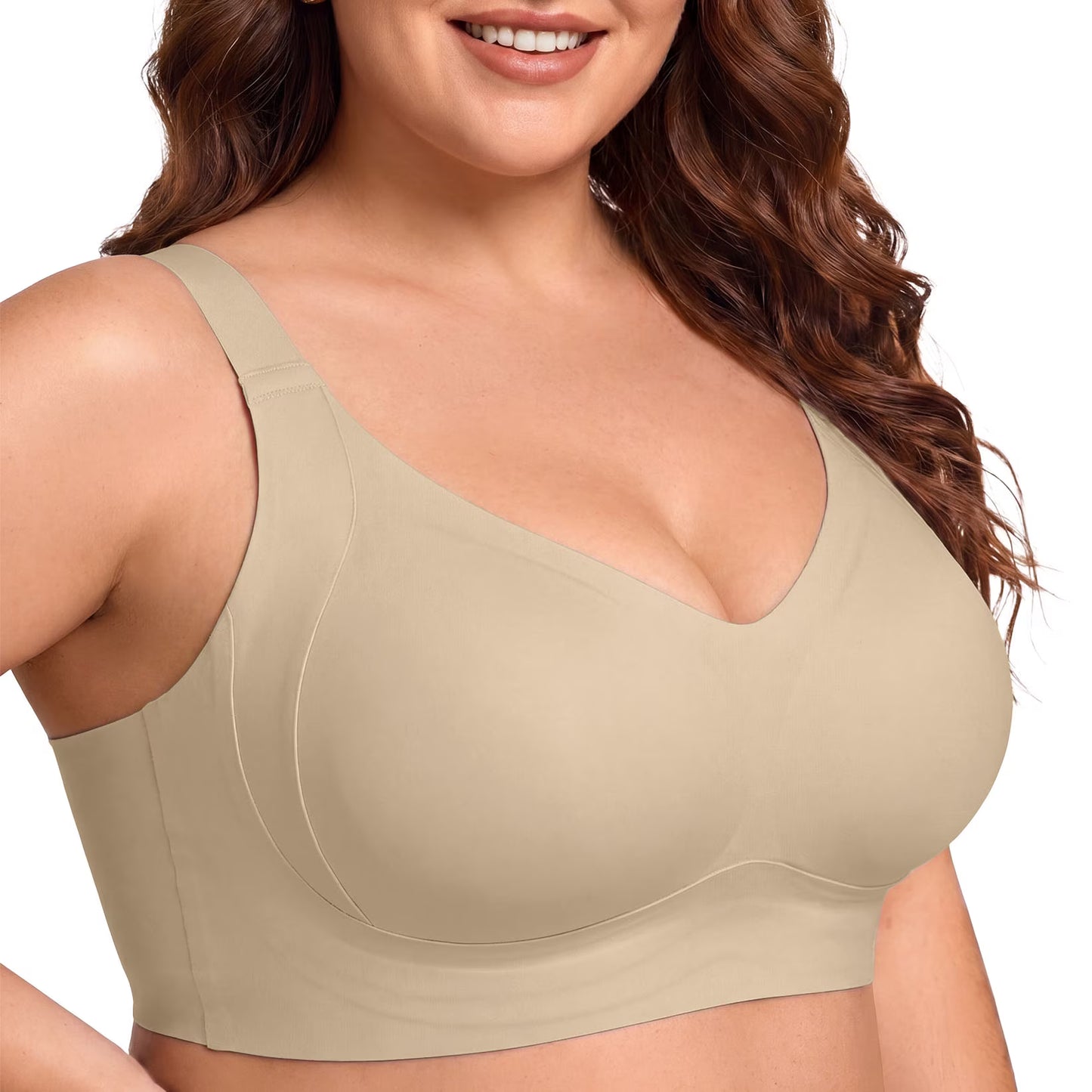 Daystry Plus Size Everyday Bras for Women Full Coverage Soft Sleep Wirefree Bras New Upgrade