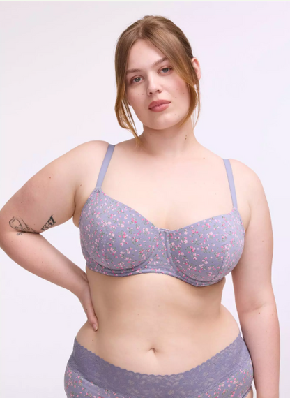 Balconette Unlined Cotton Bra