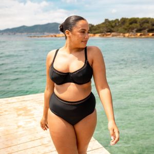 Alternative view of Curvy Kate First Class Multiway Balcony Bikini Top in Black - Final Sale