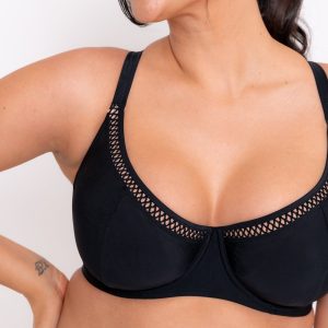 Curvy Kate First Class Multiway Balcony Bikini Top in Black - Final Sale
