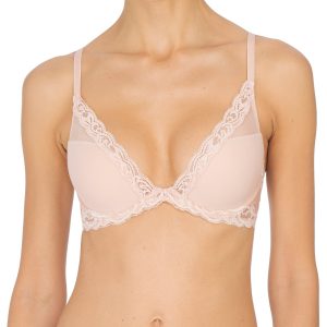 Natori Feathers Plunge Bra - Cameo Rose | Final Sale