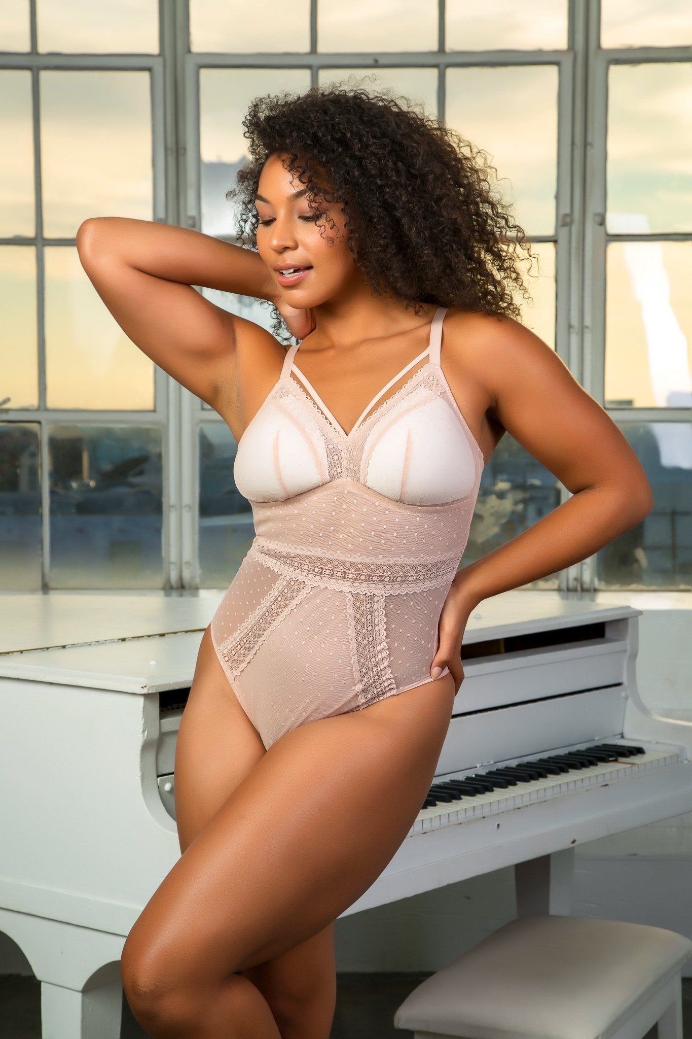 Parfait Mia Dot Bodysuit - Cameo Rose | Final Sale